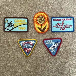 Vintage Girl Scout Cookie Sale Patches 80’s